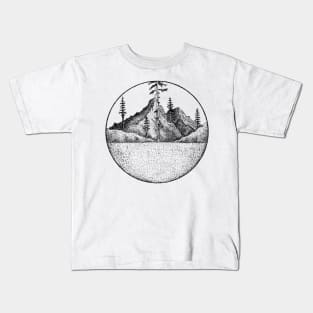 Mountains and water Kids T-Shirt